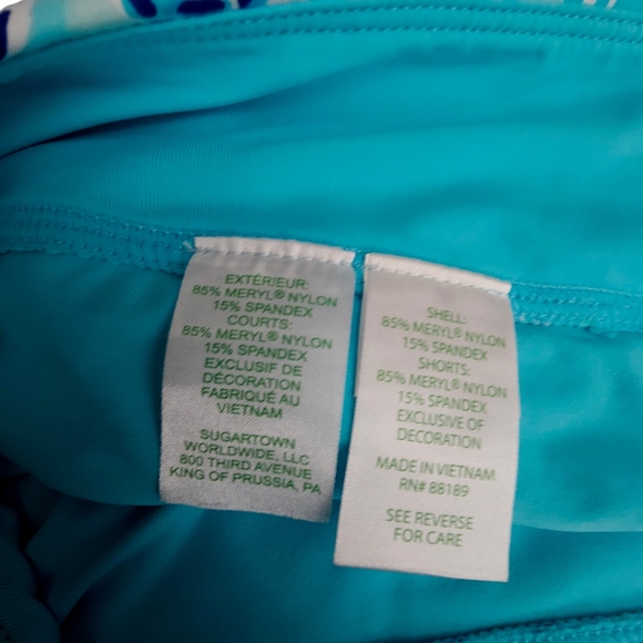 Lilly Pulitzer Luxletic Corrine Skort Skirt Blue Ibiza Open Water M - Picture 5 of 13